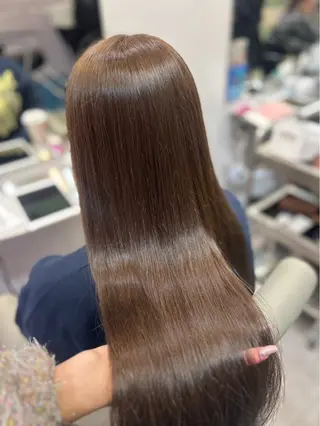 ロング カラー amane໒꒱うる艶 ブリーチ透明感カラーのヘアスタイル