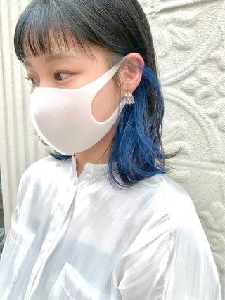 ショート カラー 退色まで透明感ある ダブルカラー/リクのヘアスタイル