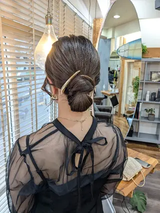 セミロング ヘアアレンジ bright所属・miku ヘアセット/着付けのヘアスタイル