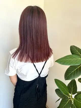 セミロング カラー 山田 花帆のヘアスタイル