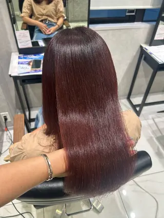 カラー 透明感カラー💙 束感マツエク🪼海月のヘアスタイル