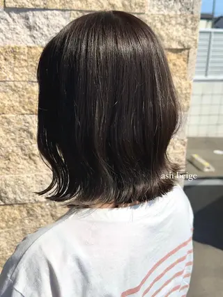 ミディアム カラー recipe 黒木 彩那のヘアスタイル