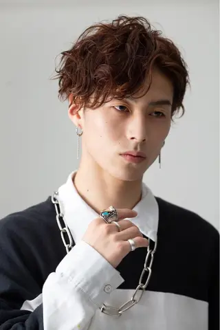 ショート パーマ メンズ Vir by browのヘアスタイル