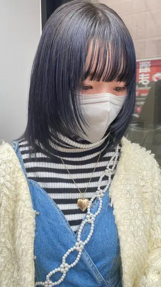 ミディアム カラー RURI韓国ボブ 🇰🇷タッセルボブのヘアスタイル