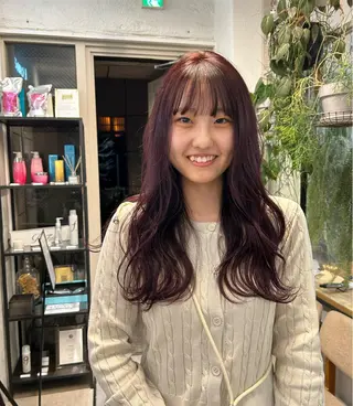 ロング カラー じゅわっと暖色カラー 🍊Moemiのヘアスタイル