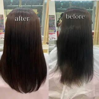 セミロング salowin所属・ハイトーンカラー 馬場みなみのヘアスタイル