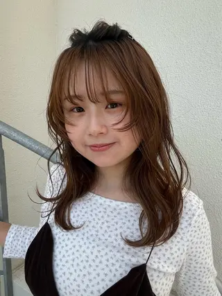 ロング パーマ/オリーブ/ 酸性ストレート/ゆなのヘアスタイル