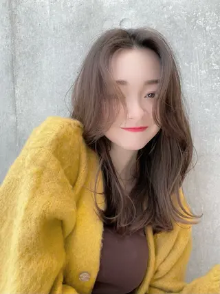 セミロング KURO/韓国ヘア /レイヤーカットのヘアスタイル