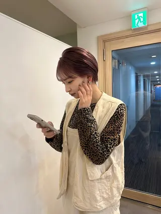 ショート カラー 梅田美容室/レイヤー カット/ナナミ🎞のヘアスタイル