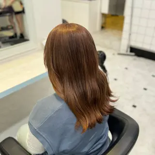 ロング カラー 🩷モテ髪＆透明感 🩷ミルクティー🩷のヘアスタイル