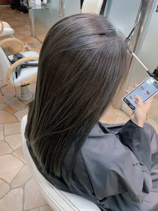 セミロング カラー ハットリ /北習志野のヘアスタイル