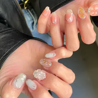 ネイル By moonネイル 🌷ワンホン/韓国風のネイルデザイン