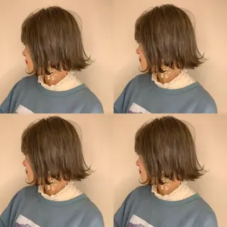 ショート カラー 透明感/オリーブ/ グレージュ/YUKAのヘアスタイル