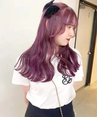 カラー mizuki/ピンク ベージュ.レイヤーのヘアスタイル