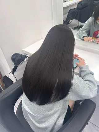 ロング カラー パーマ ヘアアレンジ メンズ キッズ ブリーチなしカラー/ ブラウン/レイヤーのヘアスタイル