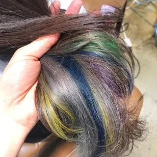 ミディアム カラー パーマ ヘアアレンジ メンズ キッズ ネイル マツエク・マツパ サロンドミルク 原宿のヘアスタイル