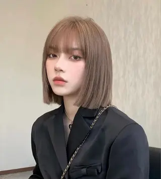 ショート カラー ヘアアレンジ ‎🤍韓国ボブ/ 縮毛矯正🪽‪ひかりのヘアスタイル