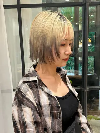 ショート ボブレイヤー/ ブリーチ/miyuuのヘアスタイル