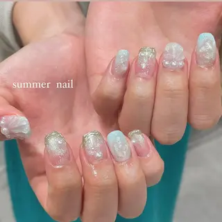 ネイル 淡色ネイル 🎀moeのネイルデザイン