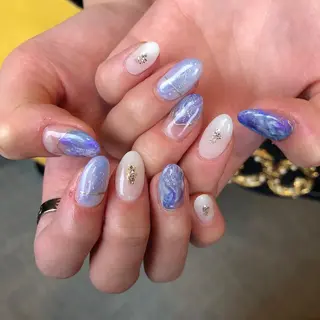 ロング カラー ヘアアレンジ キッズ ネイル マツエク・マツパ 福田 加奈のネイルデザイン