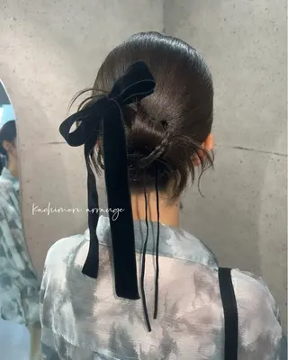 セミロング ヘアアレンジ ヘアメイク/髪質改善 🎀Moeri🎀のヘアスタイル