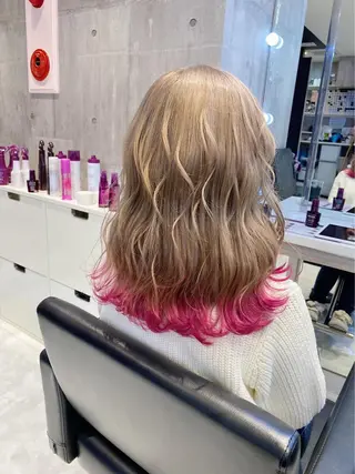 セミロング カラー カットカラー特化 ⭐️代表⭐️のヘアスタイル