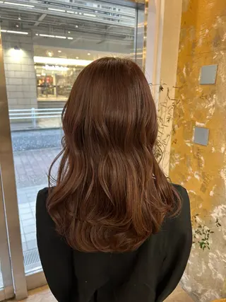 セミロング rio￤ブラウン￤暗 髪￤縮毛矯正🌙のヘアスタイル