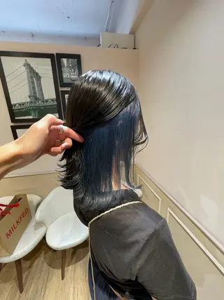 ミディアム カラー 🦋REISA🦋 エクステ×ハイトーンのヘアスタイル