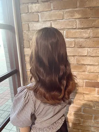 セミロング 🧡ミルクティー/ レイヤー🧡ショウナのヘアスタイル