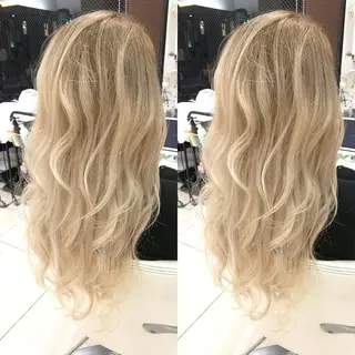 ロング カラー ヘアアレンジ Merci メルシー 福岡、今泉のヘアスタイル