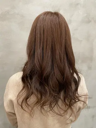 ロング カラー ヘアアレンジ 【ピンク/韓国ヘア/ ヘアセット】亜海のヘアスタイル