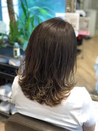 ミディアム カラー 五十嵐ゆり 美髪カラー　武蔵小杉のヘアスタイル