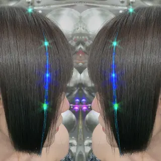 ミディアム カラー ヘアアレンジ haco+所属・🌈派手髪エクステ ブレイズ🌈ひろとのヘアスタイル