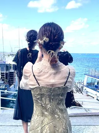 ミディアム ヘアアレンジ 野澤 優乃のヘアスタイル