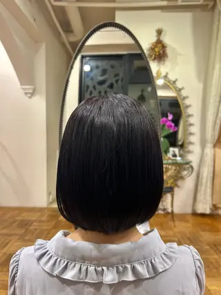 ミディアム カラー ツヤ髪💫髪質改善 透明感カラー仁平創太のヘアスタイル