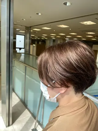 ショート カラー メンズ ハイトーン/ウルフ /レイヤー/坂野幸伸のヘアスタイル