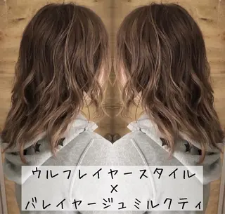 ミディアム カラー テトネ タカシのヘアスタイル