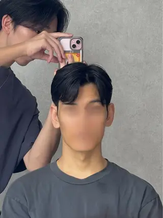 ショート パーマ メンズ 韓国メンズヘア/ ダウンパーマ/歩夢のヘアスタイル