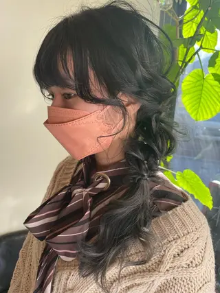 セミロング ヘアアレンジ SHANTi 飯塚 ヘアセット/髪質改善のヘアスタイル