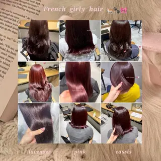 カラー 𝒎𝒐𝒆🩰 名駅/ヘアメ/暖色♡のヘアスタイル