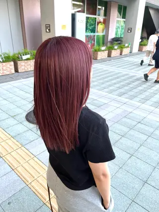 セミロング カラー カット/暖色カラー/ rikako🌻のヘアスタイル