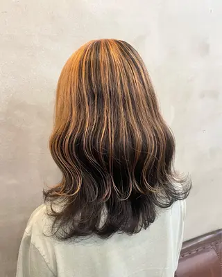 ミディアム カラー ヘアアレンジ 【ピンク/韓国ヘア/ ヘアセット】亜海のヘアスタイル