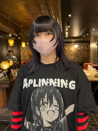 ミディアム カラー haco＋所属・圧倒的デザイン力 店長🎨RENAのヘアスタイル