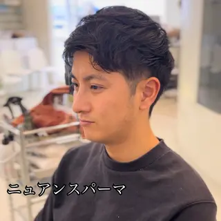 パーマ メンズ 似合わせカット暖色 カラーhiyonaのヘアスタイル