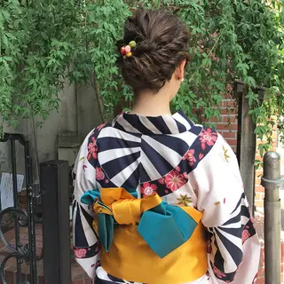 ヘアアレンジ Click所属・クニモトハルナ ボブ/柔らかカラーのヘアスタイル