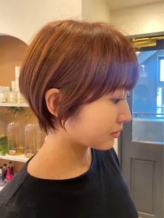 ショート 🫒オリーブカラー/ みづき/パーマ🤍のヘアスタイル