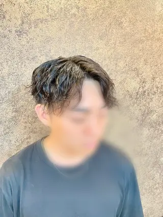 ショート パーマ メンズ メンズパーマ特化 カバヤマ　リョウのヘアスタイル