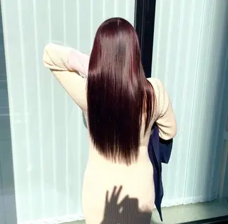 ミディアム カラー 髪質改善絹髪質感TR レイヤーカット/熊澤のヘアスタイル