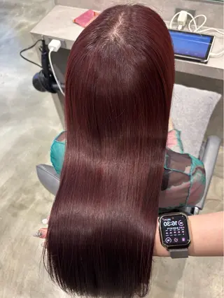 ロング カラー 新宿♥ハッシュカット 暖色カラー♥Unaのヘアスタイル