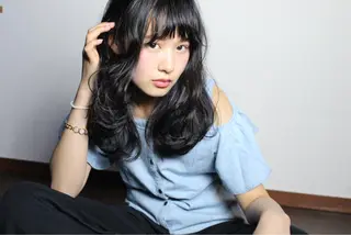 セミロング 横井伴典 矢場町 メンズパーマ/カットのヘアスタイル